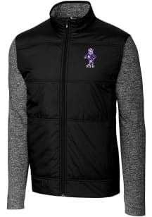 Cutter and Buck K-State Wildcats Mens Black Stealth Vault Medium Weight Jacket