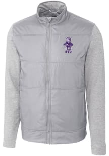 Cutter and Buck K-State Wildcats Mens Grey Stealth Vault Medium Weight Jacket