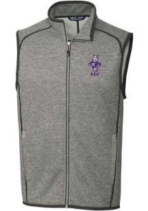 Cutter and Buck K-State Wildcats Mens Grey Mainsail Vault Sleeveless Jacket