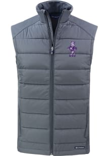 Cutter and Buck K-State Wildcats Mens Grey Vault Evoke Sleeveless Jacket
