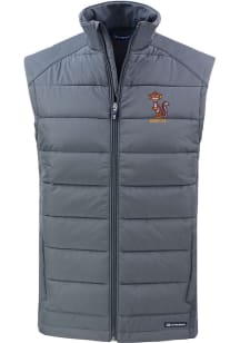Cutter and Buck Minnesota Golden Gophers Mens Grey Vault Evoke Sleeveless Jacket