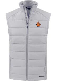 Cutter and Buck Syracuse Orange Mens Charcoal Evoke Vault Sleeveless Jacket