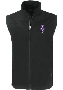 Cutter and Buck K-State Wildcats Mens Black Charter Vault Sleeveless Jacket