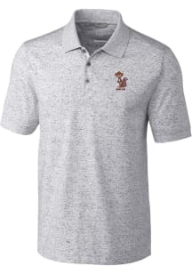 Cutter and Buck Minnesota Golden Gophers Mens Grey Vault Advantage Space Dye Short Sleeve Polo