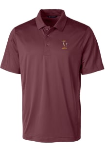 Cutter and Buck Minnesota Golden Gophers Mens Maroon Prospect Vault Short Sleeve Polo