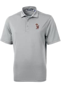 Cutter and Buck Minnesota Golden Gophers Mens Grey Vault Virtue Eco Pique Short Sleeve Polo