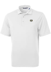 Cutter and Buck North Carolina Tar Heels Mens White Vault Virtue Eco Pique Short Sleeve Polo