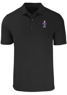 Cutter and Buck K-State Wildcats Mens Black Willie Forge Recycled Short Sleeve Polo