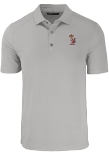 Cutter and Buck Minnesota Golden Gophers Mens Grey Vault Forge Recycled Short Sleeve Polo