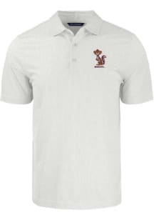 Cutter and Buck Minnesota Golden Gophers Mens White Pike Symmetry Vault Short Sleeve Polo