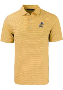 Cutter and Buck East Tennesse State Buccaneers Mens Gold Forge Double Stripe Vault Short Sleeve Po..