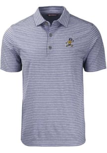 Cutter and Buck East Tennesse State Buccaneers Mens Navy Blue Forge Heather Stripe Vault Short Sle..