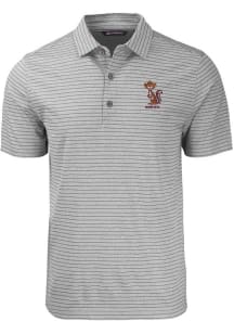 Cutter and Buck Minnesota Golden Gophers Mens Grey Forge Heather Stripe Vault Short Sleeve Polo