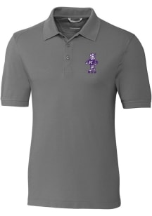 Cutter and Buck K-State Wildcats Mens Grey Vault Advantage Short Sleeve Polo