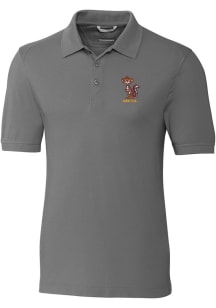 Cutter and Buck Minnesota Golden Gophers Mens Grey Vault Advantage Short Sleeve Polo