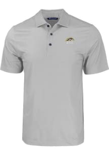 Cutter and Buck Western Michigan Broncos Mens Grey Geo Print Short Sleeve Polo