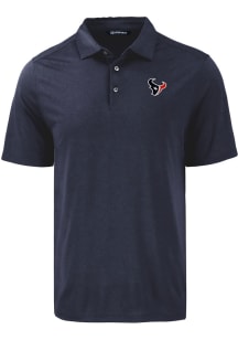 Cutter and Buck Houston Texans Mens Navy Blue Coastline Short Sleeve Polo
