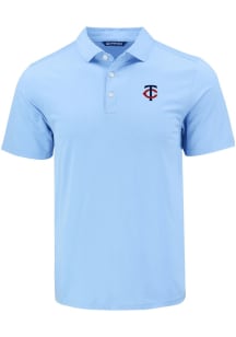 Cutter and Buck Minnesota Twins Mens Light Blue Coastline Short Sleeve Polo