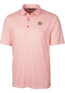 Cutter and Buck Colorado State Rams Mens Orange Pike Double Dot Short Sleeve Polo