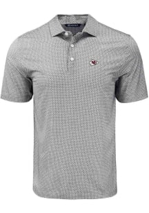 Cutter and Buck Kansas City Chiefs Mens Black Diamond Dot Short Sleeve Polo