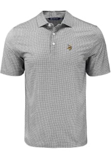 Cutter and Buck Minnesota Vikings Mens Black Diamond Dot Short Sleeve Polo
