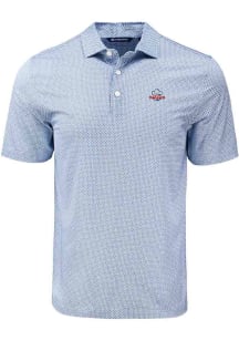 Cutter and Buck Texas Rangers Mens Navy Blue Diamond Dot Short Sleeve Polo