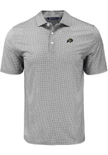 Cutter and Buck Colorado Buffaloes Mens Black Diamond Dot Short Sleeve Polo