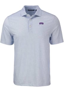 Cutter and Buck TCU Horned Frogs Mens Purple Diamond Dot Short Sleeve Polo
