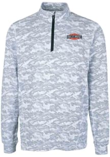 Cutter and Buck Rally House Mens Charcoal Employee Traverse Camo Big and Tall Qtr Zip