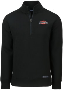 Cutter and Buck Rally House Mens Black Employee Roam Long Sleeve Qtr Zip Pullover