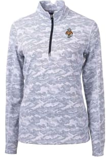 Cutter and Buck Tennessee Volunteers Womens Charcoal Traverse Vault Qtr Zip