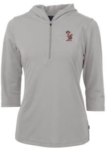 Cutter and Buck Minnesota Golden Gophers Womens Grey Virtue Eco Pique Vault Hooded Sweatshirt