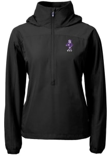 Cutter and Buck K-State Wildcats Womens Black Vault Charter Eco Pullover