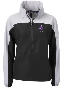 Cutter and Buck K-State Wildcats Womens Black Vintage Charter Eco Pullover