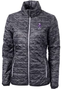 Cutter and Buck K-State Wildcats Womens Black Vault Rainier PrimaLoft Printed Filled Jacket