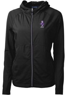 Cutter and Buck K-State Wildcats Womens Black Vault Adapt Eco Light Weight Jacket