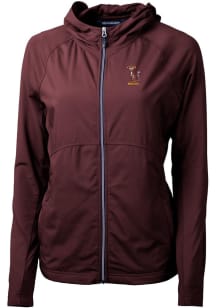 Cutter and Buck Minnesota Golden Gophers Womens Maroon Adapt Eco Vault Light Weight Jacket