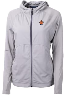 Cutter and Buck Syracuse Orange Womens Grey Adapt Eco Vault Light Weight Jacket
