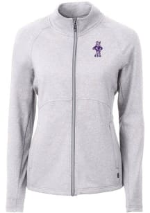 Cutter and Buck K-State Wildcats Womens Grey Adapt Eco Vault Light Weight Jacket