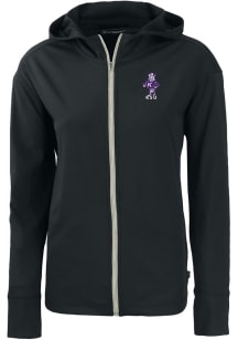 Cutter and Buck K-State Wildcats Womens Black Daybreak Vault Light Weight Jacket