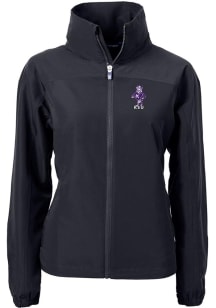 Cutter and Buck K-State Wildcats Womens Black Charter Eco Vault Light Weight Jacket