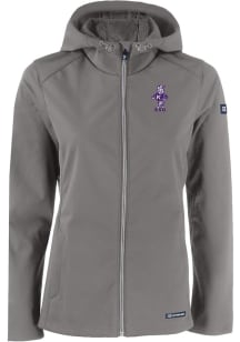 Cutter and Buck K-State Wildcats Womens Grey Vault Evoke Light Weight Jacket