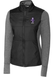 Cutter and Buck K-State Wildcats Womens Black Stealth Vault Medium Weight Jacket
