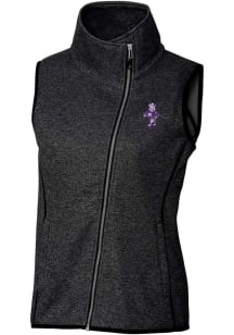 Cutter and Buck K-State Wildcats Womens Charcoal Vault Mainsail Asymmetrical Vest