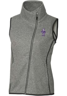 Cutter and Buck K-State Wildcats Womens Grey Vault Mainsail Asymmetrical Vest