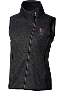 Cutter and Buck Minnesota Golden Gophers Womens Charcoal Vault Mainsail Asymmetrical Vest