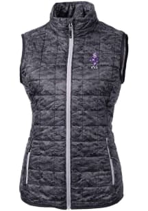 Cutter and Buck K-State Wildcats Womens Black Vault Rainier PrimaLoft Printed Vest