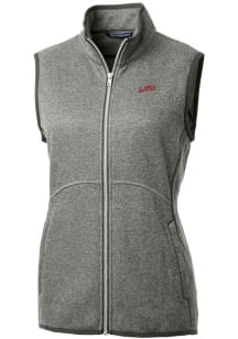 Cutter and Buck SMU Mustangs Womens Grey Mainsail Vault Vest