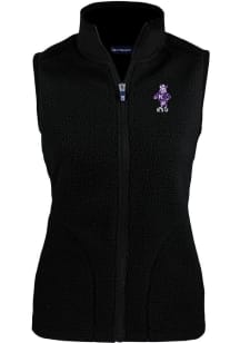 Cutter and Buck K-State Wildcats Womens Black Cascade Sherpa Vault Vest