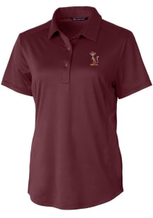 Cutter and Buck Minnesota Golden Gophers Womens Maroon Prospect Vault Short Sleeve Polo Shirt